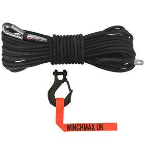 WINCHMAX Armourline Synthetic Rope 25m x 10mm with Tactical Hook - Screw Fix
