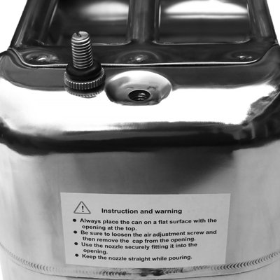 WINCHMAX Jerry Can 10ltr Polished Stainless Steel Fuel Petrol Diesel Oil Water - 4