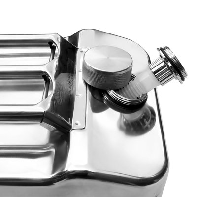 WINCHMAX Jerry Can 20ltr Polished Stainless Steel. Compact Pattern. - 5