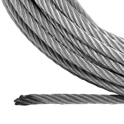 WINCHMAX Steel Rope 15m x 6mm. Hole fix. 1/4 Inch hook.