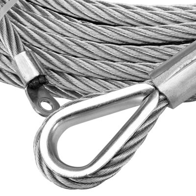 Galvanized Steel Winch Cable, 3/8 In. X 50 Feet 15,200 Lbs. Breaking - Foto 3