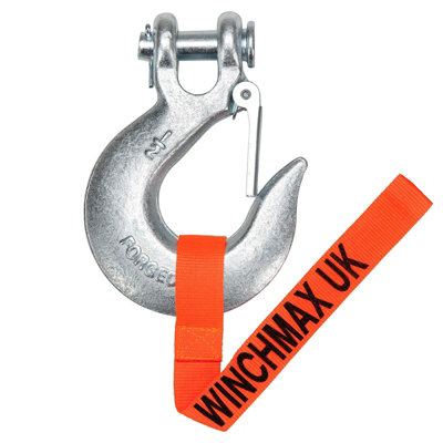 Steel Rope 25m X 14mm, Hole Fix. 1/2 Inch Clevis Hook. For winches