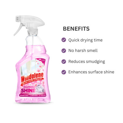 Windolene Diamond Shine Glass & Window Cleaner Spray 750ml - Pack Of 3