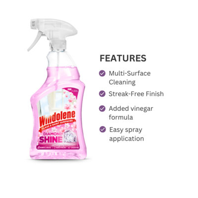 Windolene Diamond Shine Glass & Window Cleaner Spray 750ml - Pack Of 6