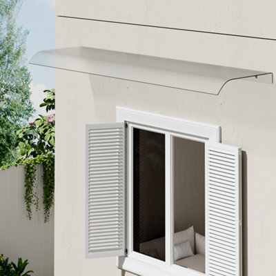 Window Awning Door Canopy Modern PET Material Front Door Canopy Window Door Cover for Rain Snow Protection 120 x 40 cm