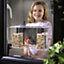 Window Bird Feeder with One Way Mirror - 30x16cm Bird Shelf with Food Tray and Strong Suction Cups