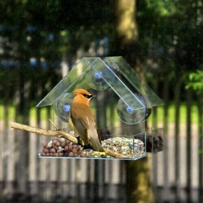 Window Bird Feeder with Seed Tray - 4