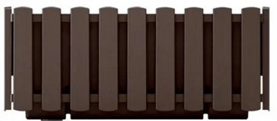 Window Box Flower Pot Planter 2 Sizes 4 Colours Rustic Slat Farm House Design UK Brown Medium 38cm