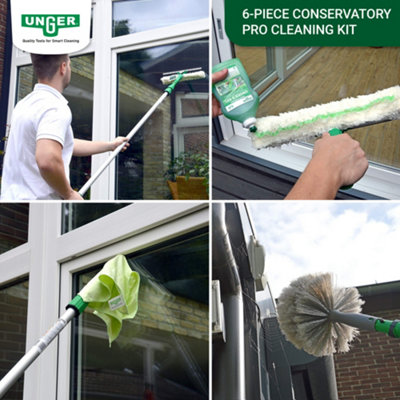 Window Cleaner 4.5m High Reach Telescopic Pole Set for Window Cleaning ...
