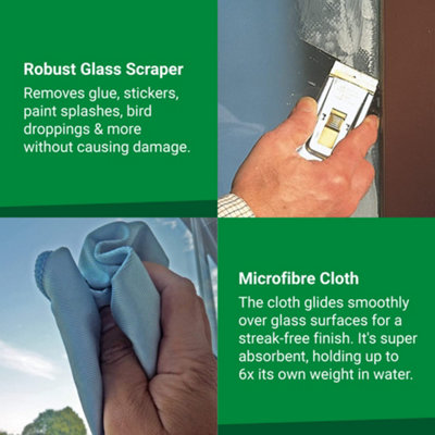 Window Cleaner 4in1 Kit - Professional Quality Window & Glass Cleaning Starter Equipment for Shining Streak-Free Results by UNGER - 5