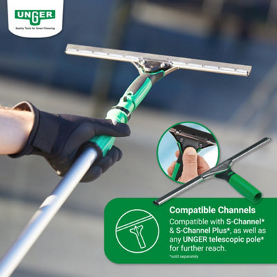 Window Cleaner Squeegee 35cm - Rubber Squeegee Blade & Rubber Grip Handle - Window Cleaning Squeegee by UNGER - 4