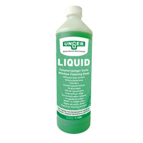 Window Cleaning Liquid Soap - Smear Free Window Glass Cleaner 1L - Economical 1:100 Mixing Ratio for 100 litres of Liquid by UNGER