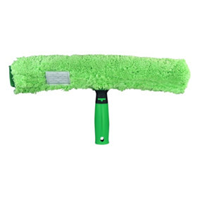 Window Cleaning Micro Strip Window Washer Sleeve with T-bar Handle - Microfibre Window Cleaner, Green, 45 cm Strip Width by UNGER