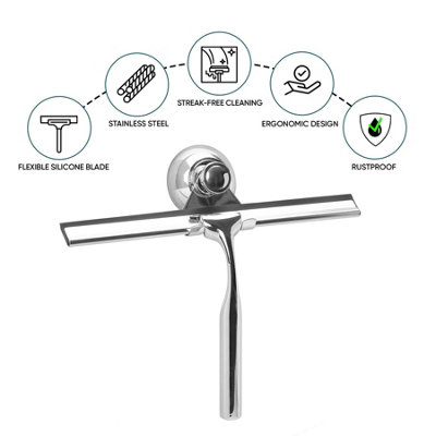 Window Cleaning Squeegee -  Chrome - 4