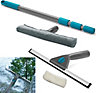 Window Cleaning Tool Mop Wash & Wipe Set Extension Pole Telescopic Squeegee Kit