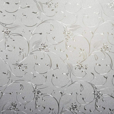 Window film, 60 x 200 cm, offering privacy protection, a vine pattern ...