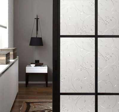 Window film, 60 x 200 cm, offering privacy protection, a vine pattern ...