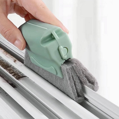 Window Groove Cleaning Replaceable Brush Head Sponge in Grey