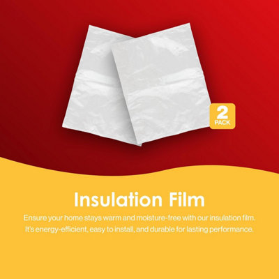 Window Insulation Kit Includes Insulation Film & Adhesive Tape Shrink ...
