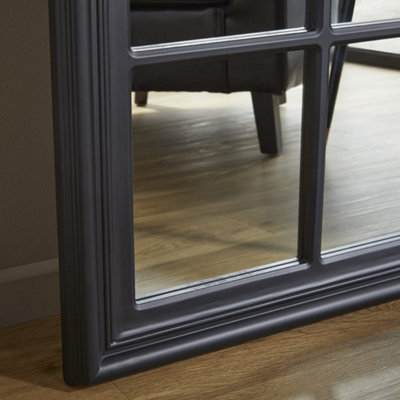Window Mirror Cambridge Rectangular Shape with Black Aluminium Frame ...