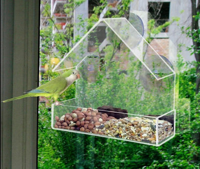 Window Mounted Bird Feeder - Clear