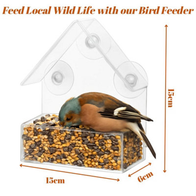 Window Mounted Bird Feeder - Clear