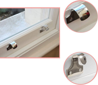 Window Sash Lift Finger Push/Pull Slide Grip Handle + Screws Hook Solid ...