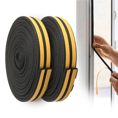 Window Seal Strip 5M x 4mm x 9mm 2 Pack E Type Splits into 2 Strips ...
