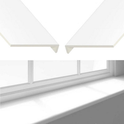 Window Sill Cover Board Plastic uPVC Window Cill Capping (L)1.25m (W)225mm (T)9mm