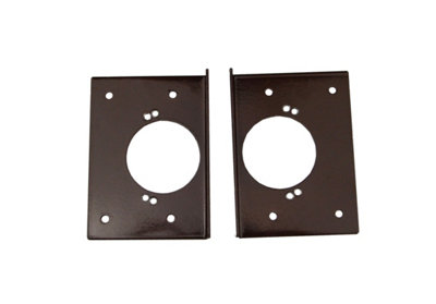 Windowparts Cabinet Hinge Repair Bracket - Brown - With Hole - 125566