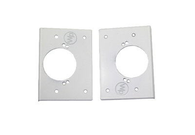 Windowparts Cabinet Hinge Repair Bracket - White - With Hole - 122046