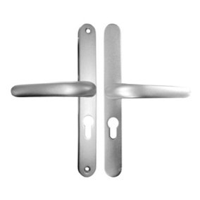 Windowparts Lever/Lever Inline Door Handle - Suits Aluminium Locks - Silver - 125572