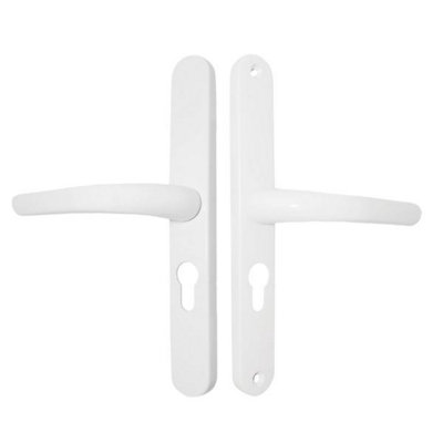Windowparts Lever/Lever Inline Door Handle - Suits Aluminium Locks - White - 116941