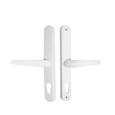 Windowparts Lever/Lever Inline Door Handle - Suits Fullex Locks - Universally Handed - White - 125602