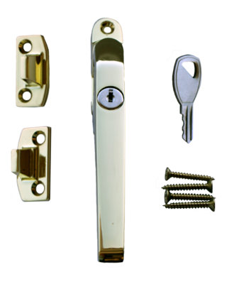 Windowparts Timber Casement Window Handles Polished Brass 121194