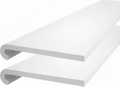 Windows4You Bullnose Window Sill Cover, uPVC Cill Capping Board with 2 ...