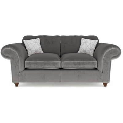 Windsor 2 Seater Granite Sofa - Brown Feet