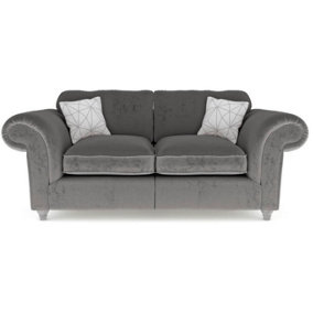 Windsor 2 Seater Granite Sofa - Silver Feet