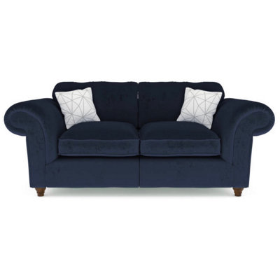 Windsor 2 Seater Midnight Sofa - Brown Feet