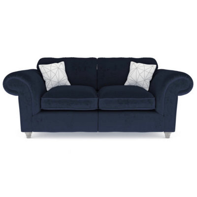 Windsor 2 Seater Midnight Sofa - Silver Feet