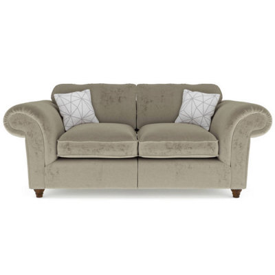 Windsor 2 Seater Mink Sofa - Brown Feet