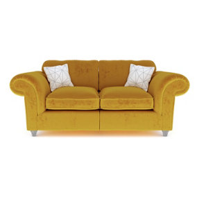 Windsor 2 Seater Saffron Sofa - Silver Feet