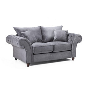 Windsor 2 Seater Sofa in Soft Grey Linen