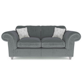 Windsor 2 Seater Steel Sofa - Silver Feet