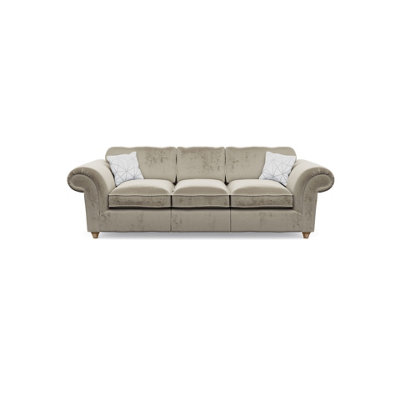 Windsor 3 Seater Mink Sofa - Brown Feet