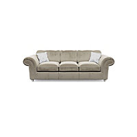 Windsor 3 Seater Mink Sofa - Silver Feet