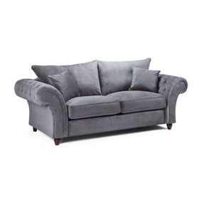 Windsor 3 Seater Sofa in Soft Grey Linen