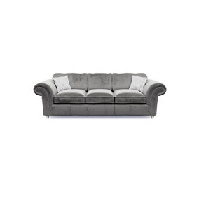 Windsor 3 Seater Steel Sofa - Silver Feet