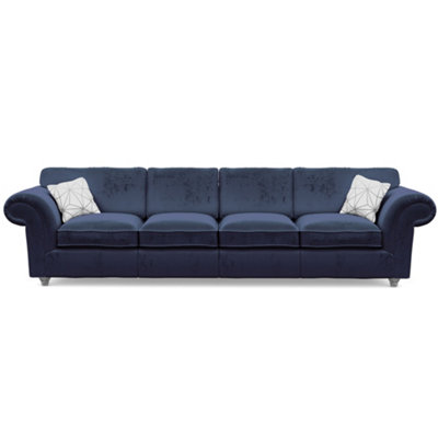 Windsor 4 Seater Royal Sofa - Silver Feet