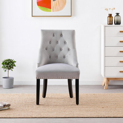Windsor Cosmo LUX 5PCs Dining Set includes a Black Dining Table and Set of 4 Light Grey Dining Chairs